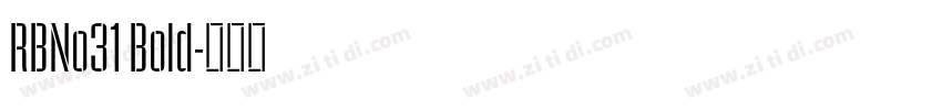 RBNo31 Bold字体转换